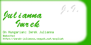 julianna imrek business card